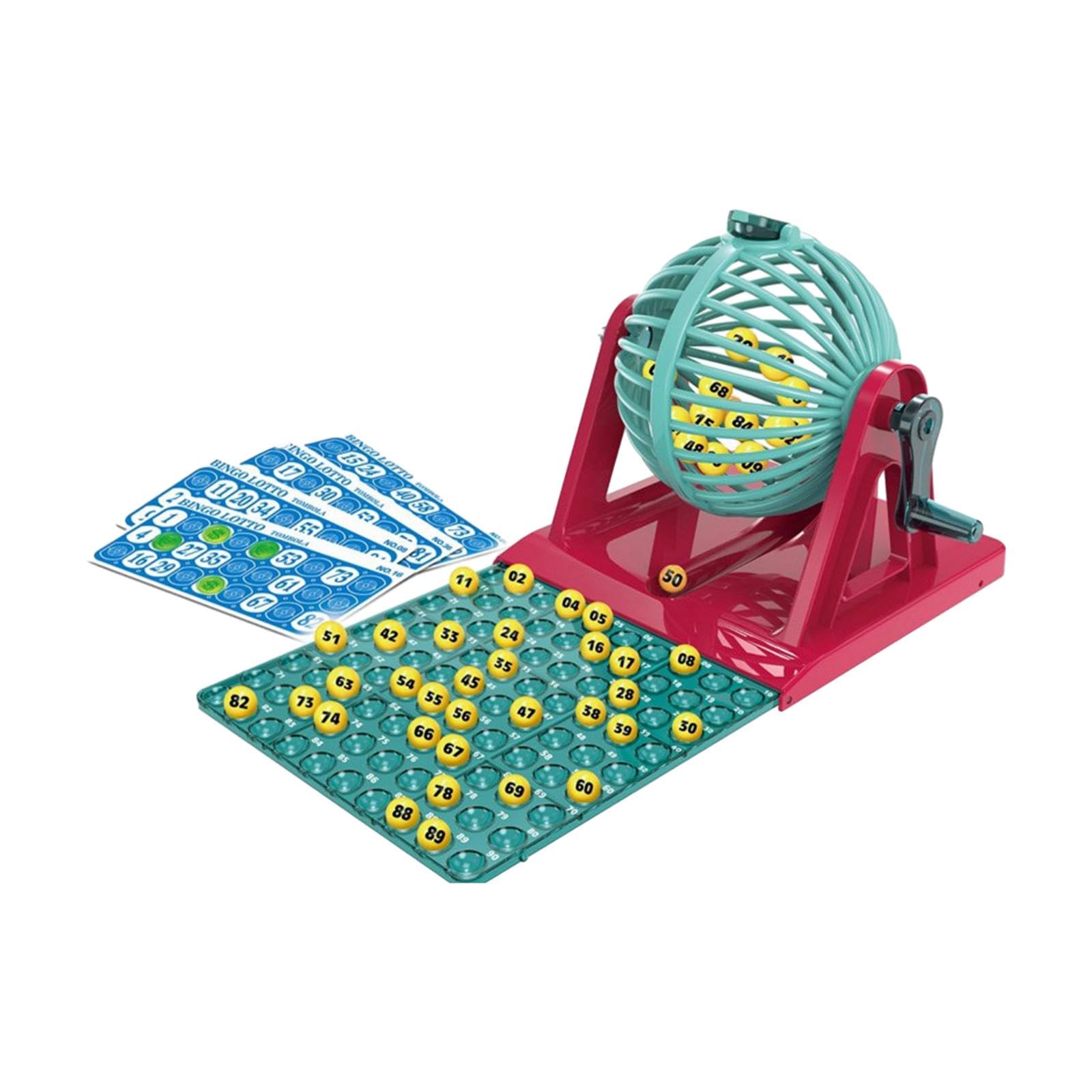 Oshhni Bingo Game Set - Family Lotto Game With Classic Hand Crank